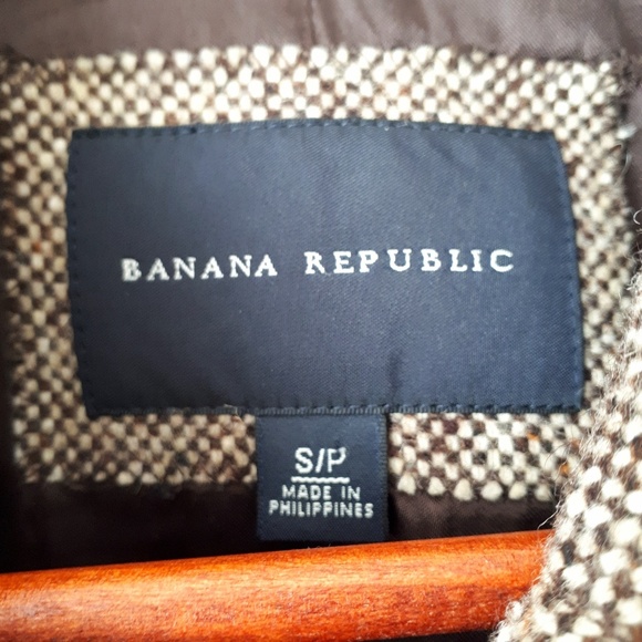 Banana Republic Tan Wool Blend Tweed Jacket - Picture 2 of 5